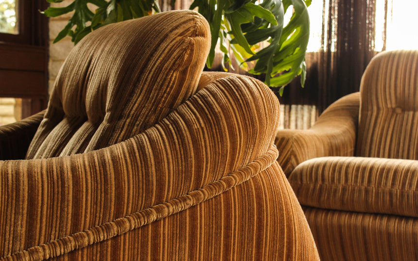 Italian Lowline Armchair in Original Upholstery, c.1970s