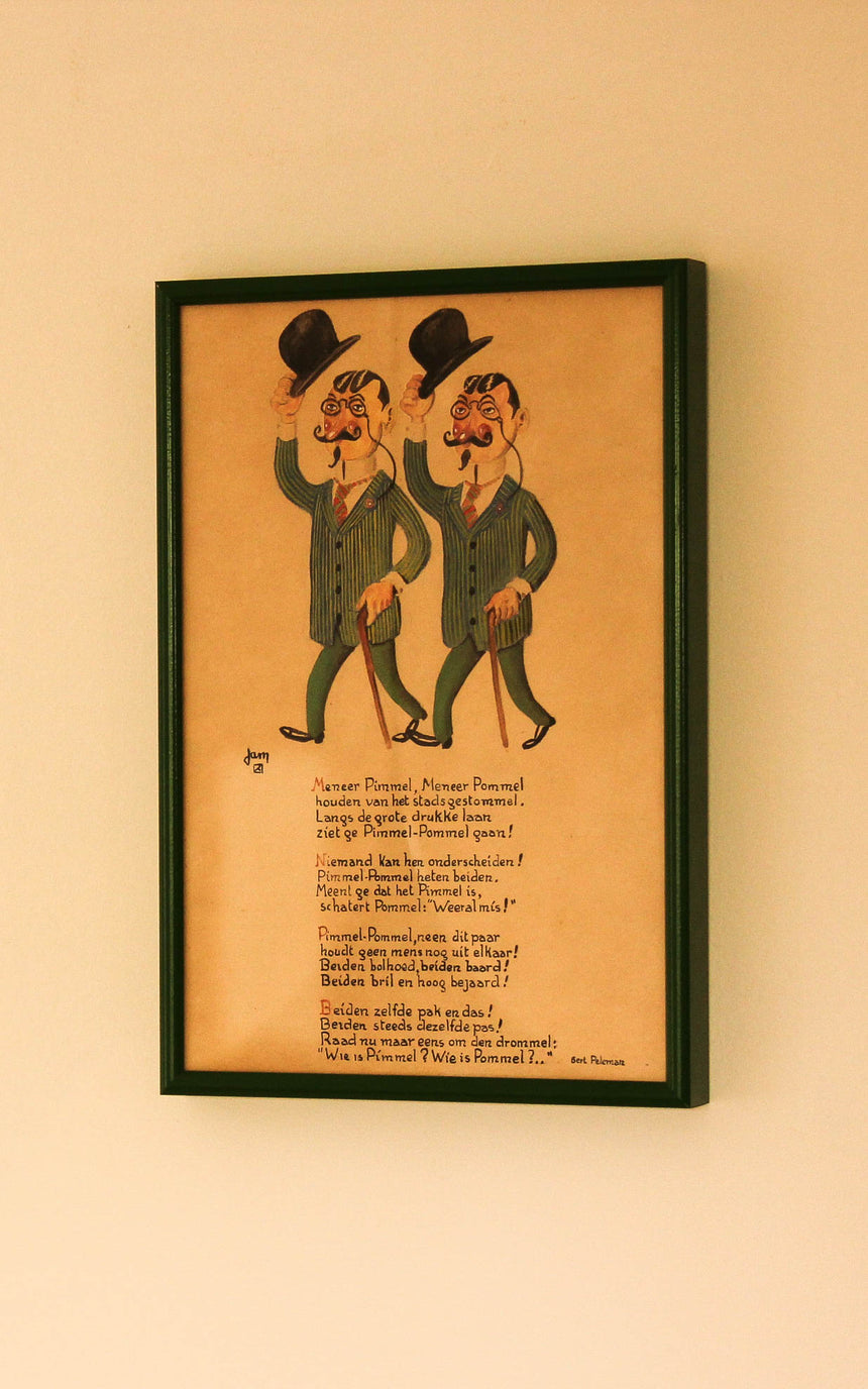 Belgium Hand-Painted Artwork c.1980s