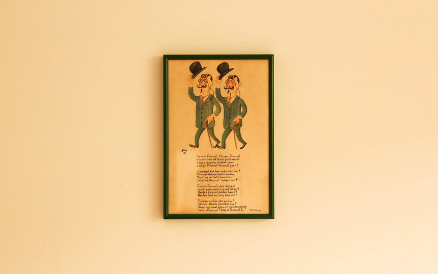 Belgium Hand-Painted Artwork c.1980s