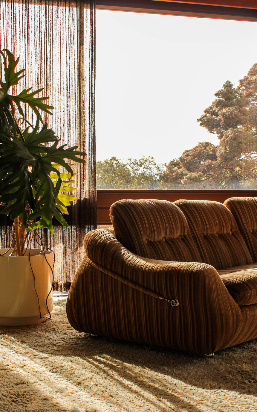 Italian Lowline Sofa in Original Upholstery, c.1970s