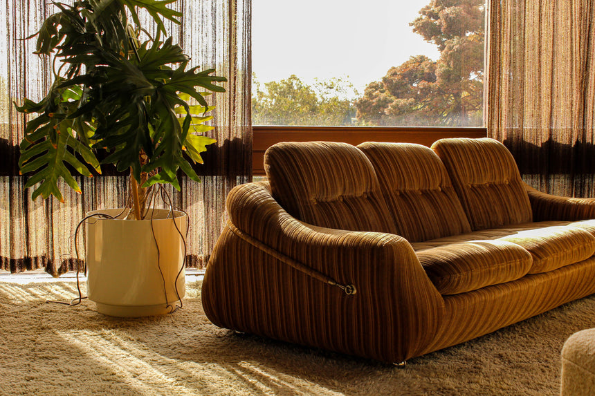 Italian Lowline Sofa in Original Upholstery, c.1970s