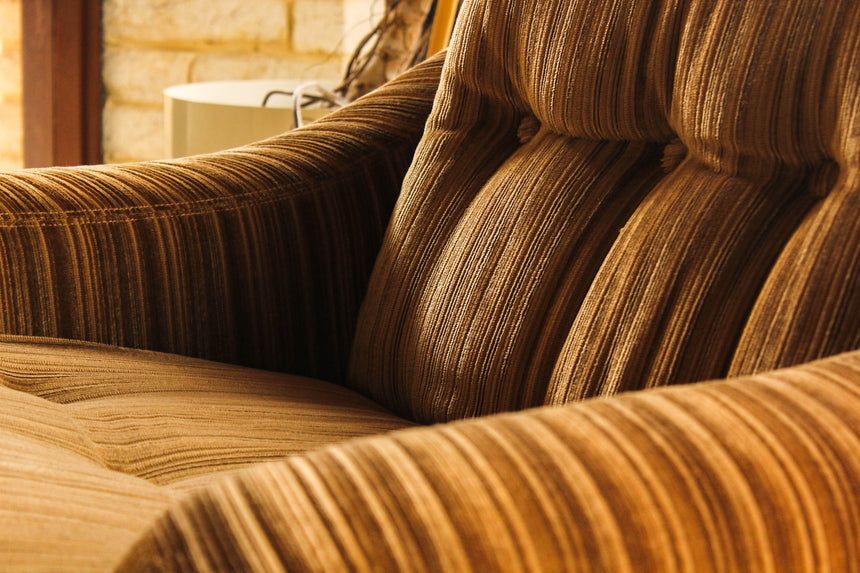 Italian Lowline Armchair in Original Upholstery, c.1970s