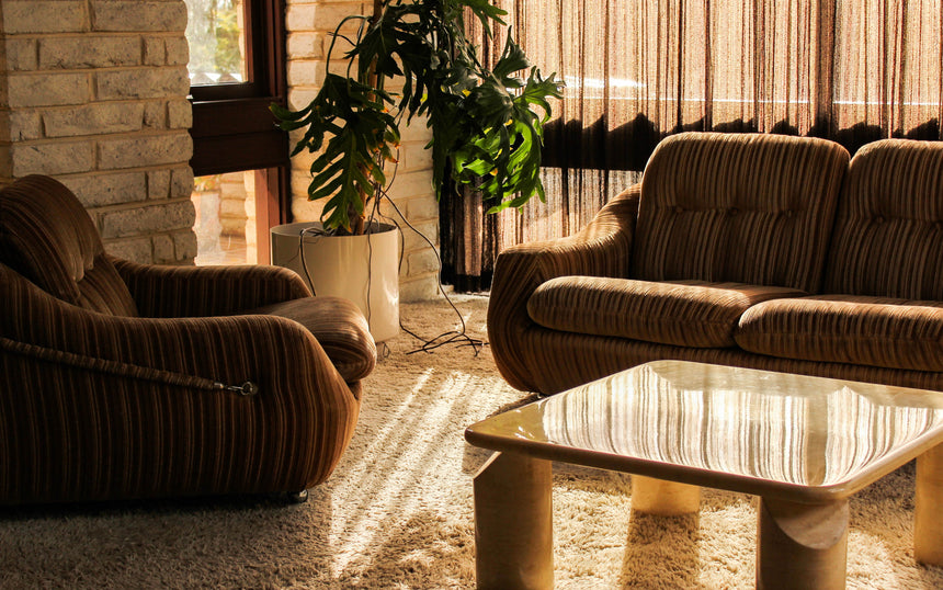 Italian Lowline Armchair in Original Upholstery, c.1970s