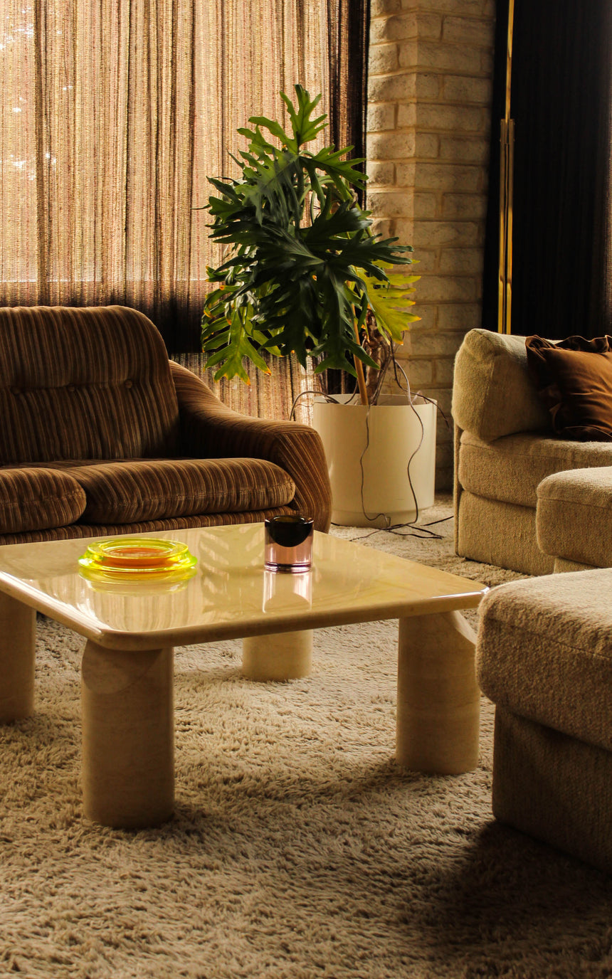 Italian Lowline Sofa in Original Upholstery, c.1970s