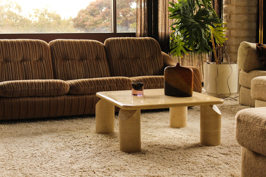 Italian Lowline Sofa in Original Upholstery, c.1970s