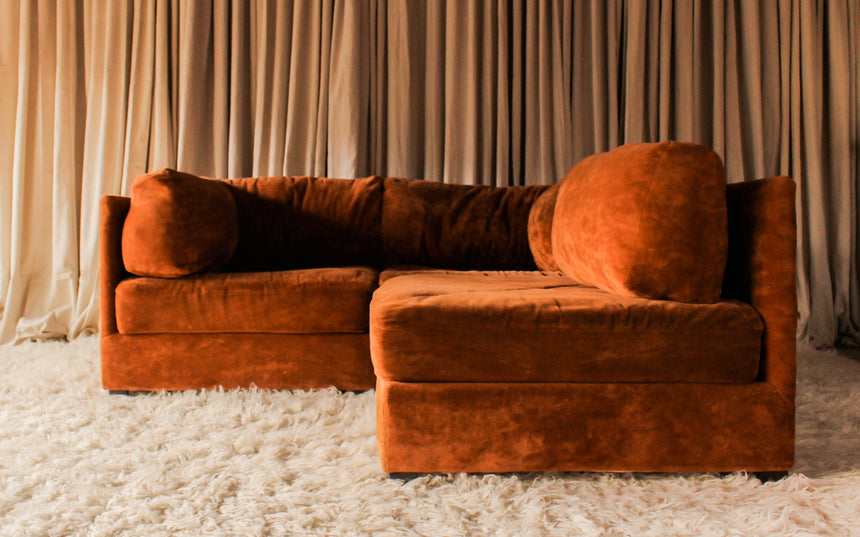 vintage sofa couch seating velvet modular simmons playpen rug flokati travertine furniture objects lighting instagram melbourne australia sydney