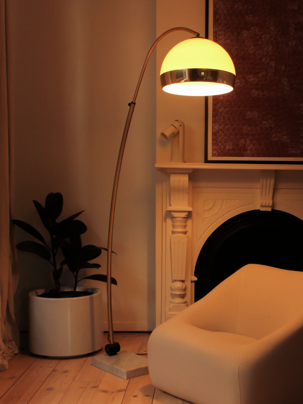 Arc floor lamp vintage deals