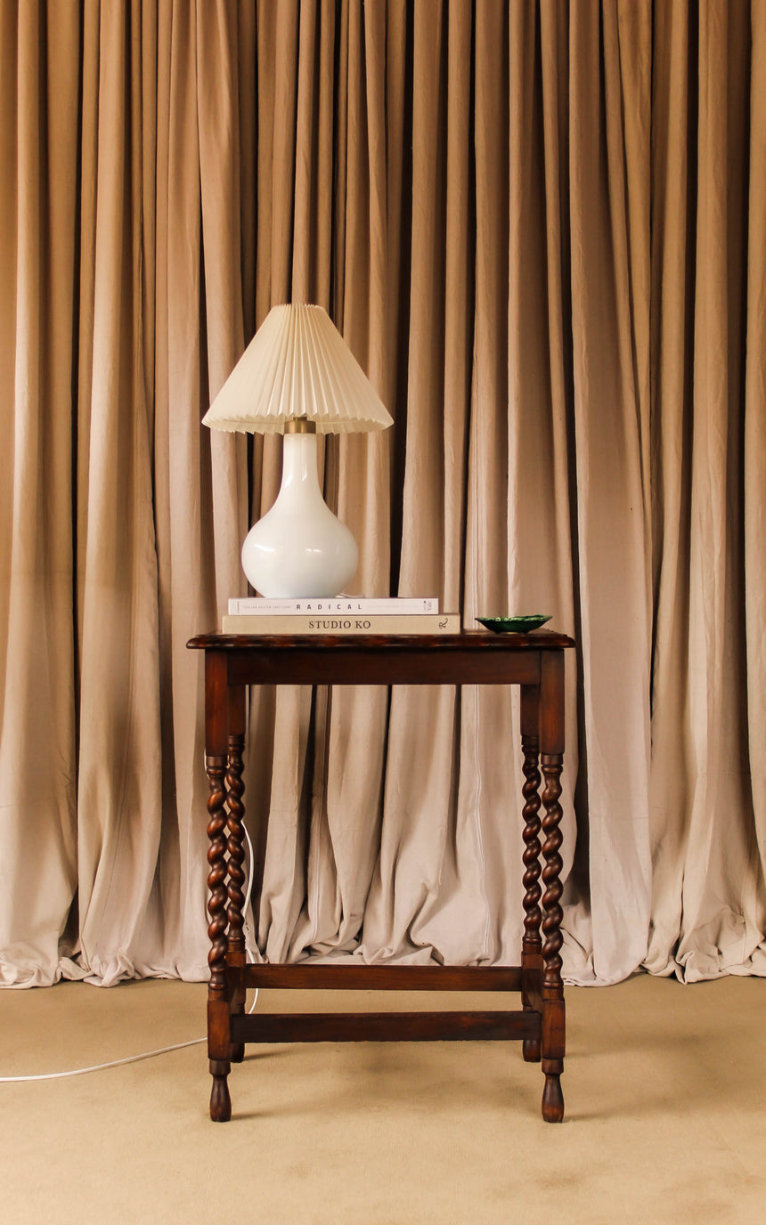 antique hand turned barley twist oak occassional table 1910 vintage retro piazza melbourne sydney australia