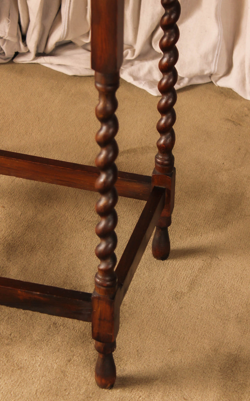 antique hand turned barley twist oak occassional table 1910 vintage retro piazza melbourne sydney australia