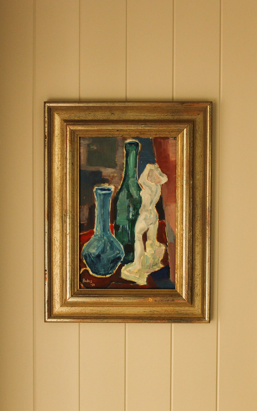 swedish oil painting vintage piazza melboure sydney sweden vessels sculpture anders 1950s