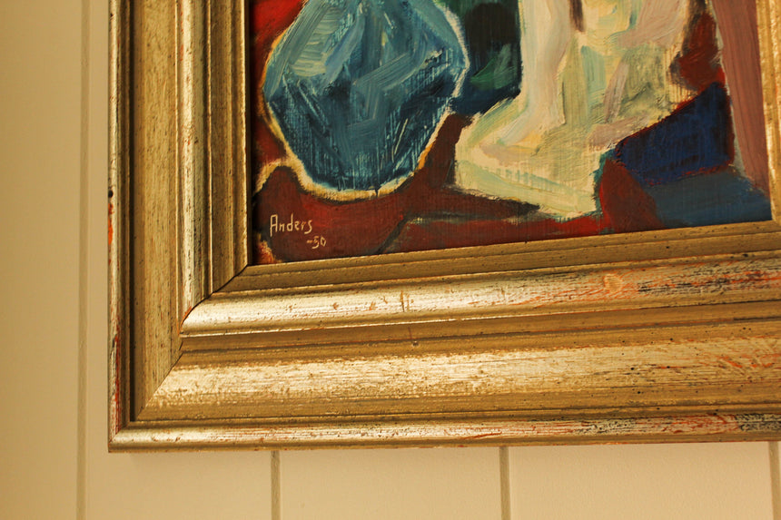 swedish oil painting vintage piazza melboure sydney sweden vessels sculpture anders 1950s