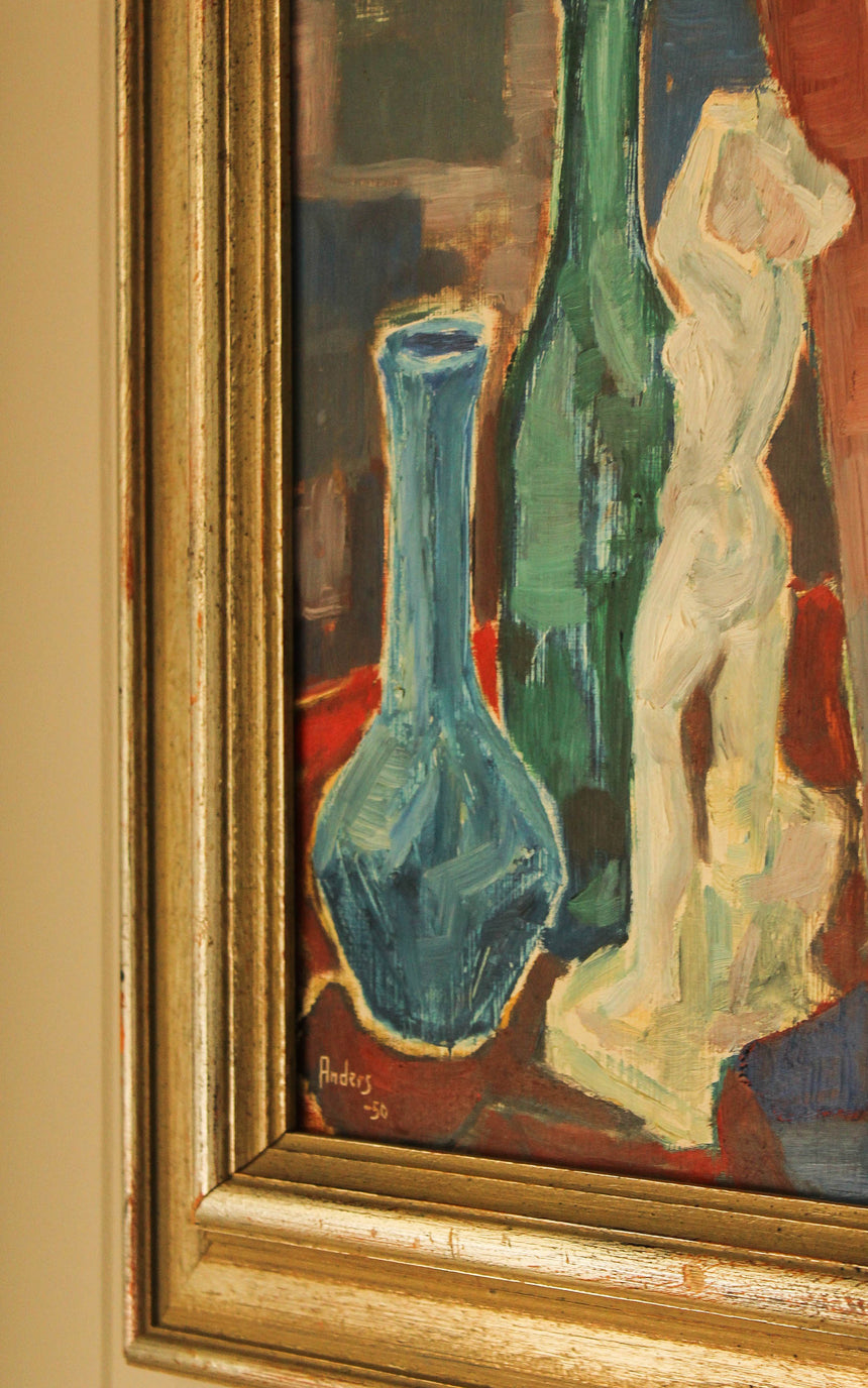 swedish oil painting vintage piazza melboure sydney sweden vessels sculpture anders 1950s