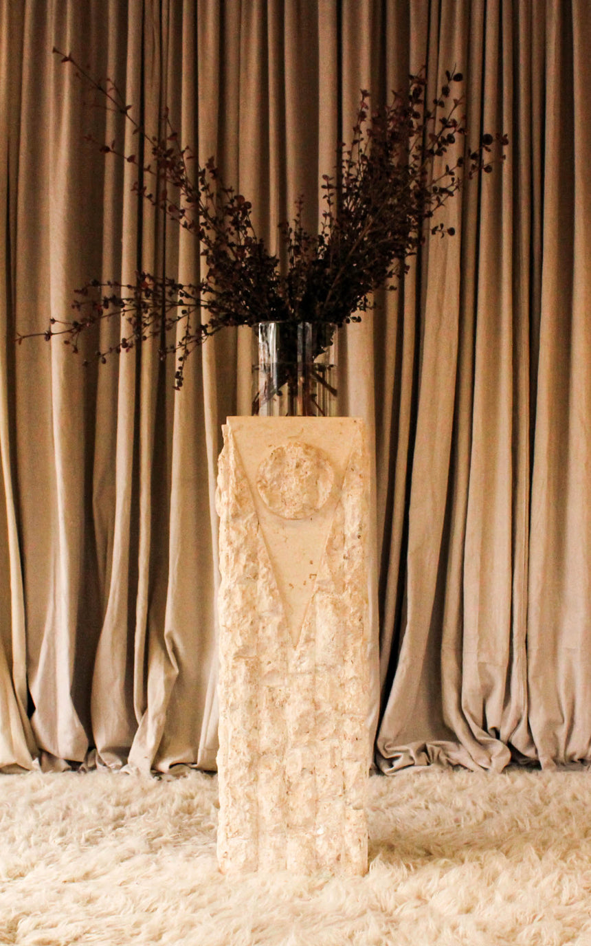 fossil stone plinth travertine pedestal display objects instagram vintage piazza melbourne australia sydney