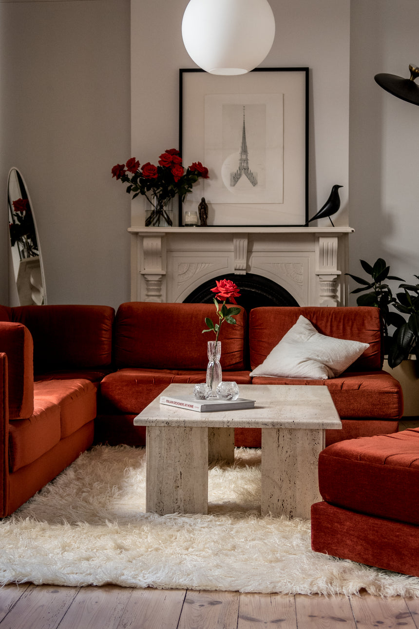 vintage sofa couch seating velvet modular simmons playpen rug flokati travertine furniture objects lighting instagram melbourne australia sydney