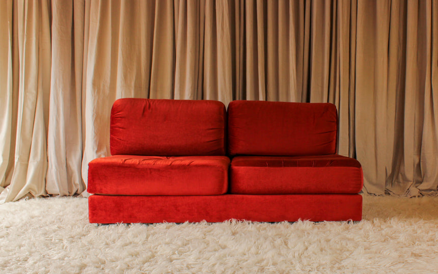 vintage sofa couch seating velvet modular simmons playpen rug flokati travertine furniture objects lighting instagram melbourne australia sydney