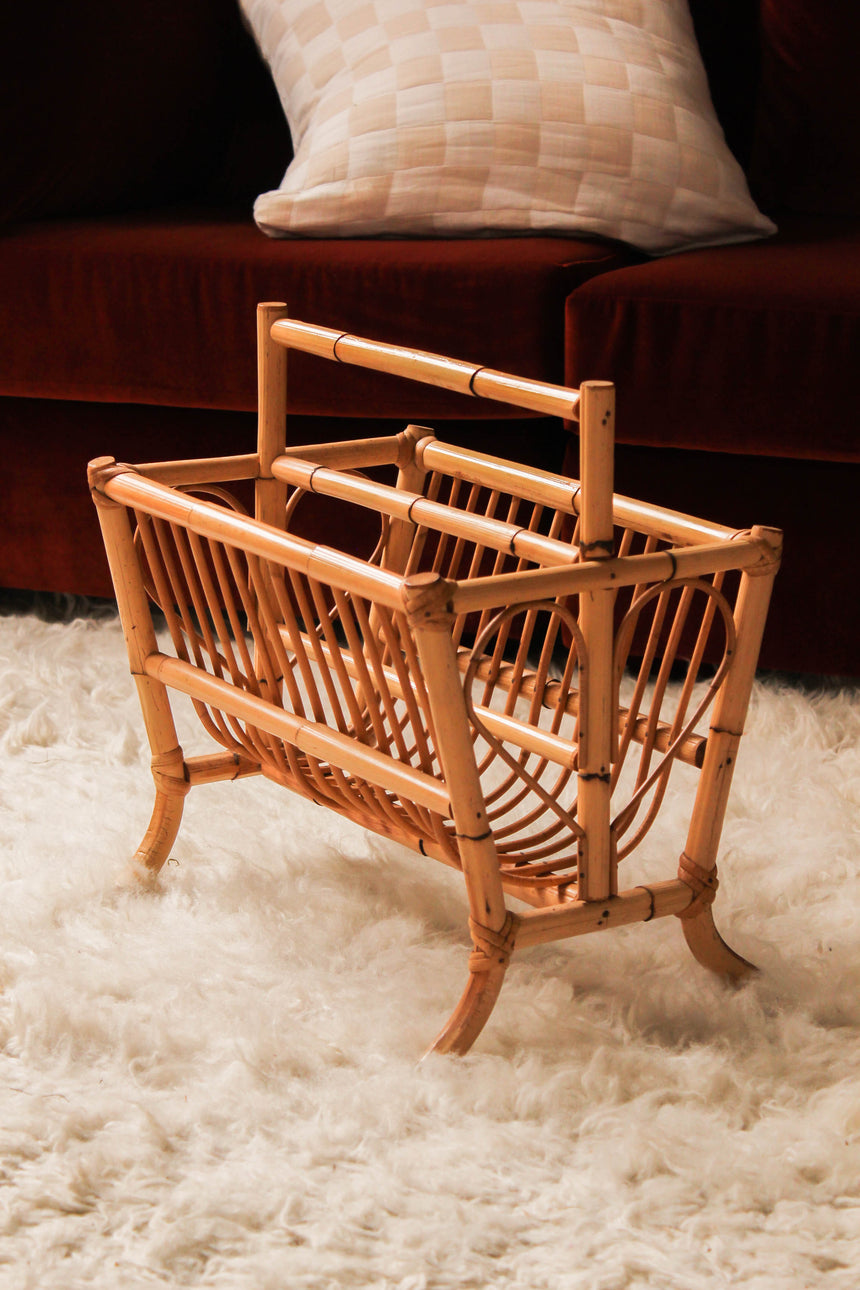 Bamboo Magazine Rack c.1970s