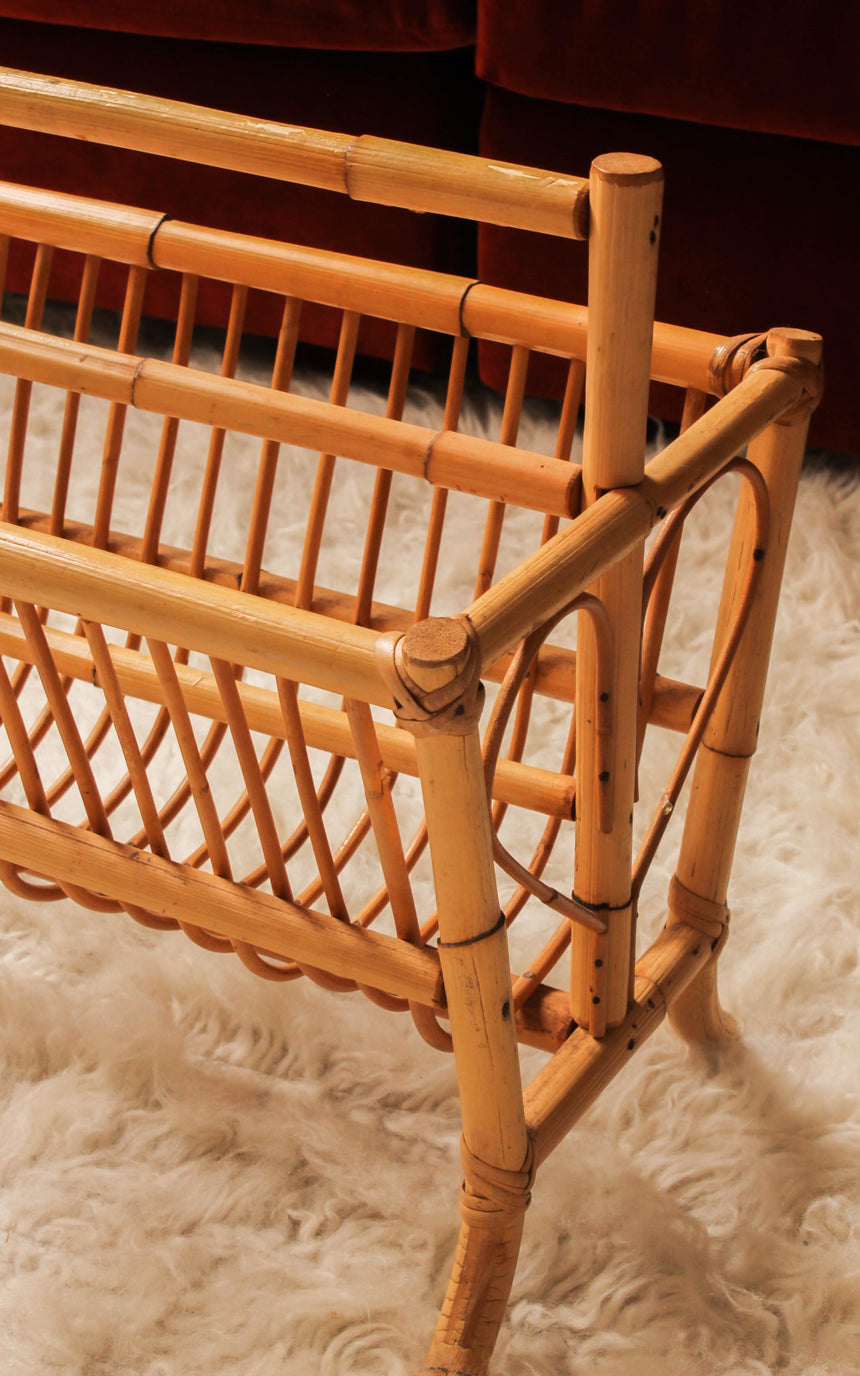 Bamboo Magazine Rack c.1970s