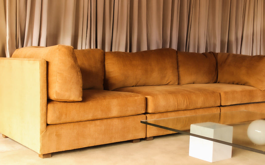 vintage sofa couch seating velvet modular simmons playpen rug flokati travertine furniture objects lighting instagram melbourne australia sydney