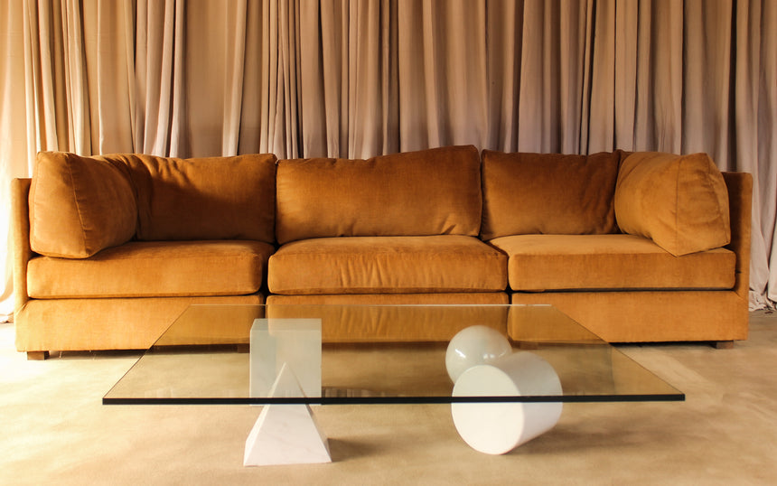 vintage sofa couch seating velvet modular simmons playpen rug flokati travertine furniture objects lighting instagram melbourne australia sydney