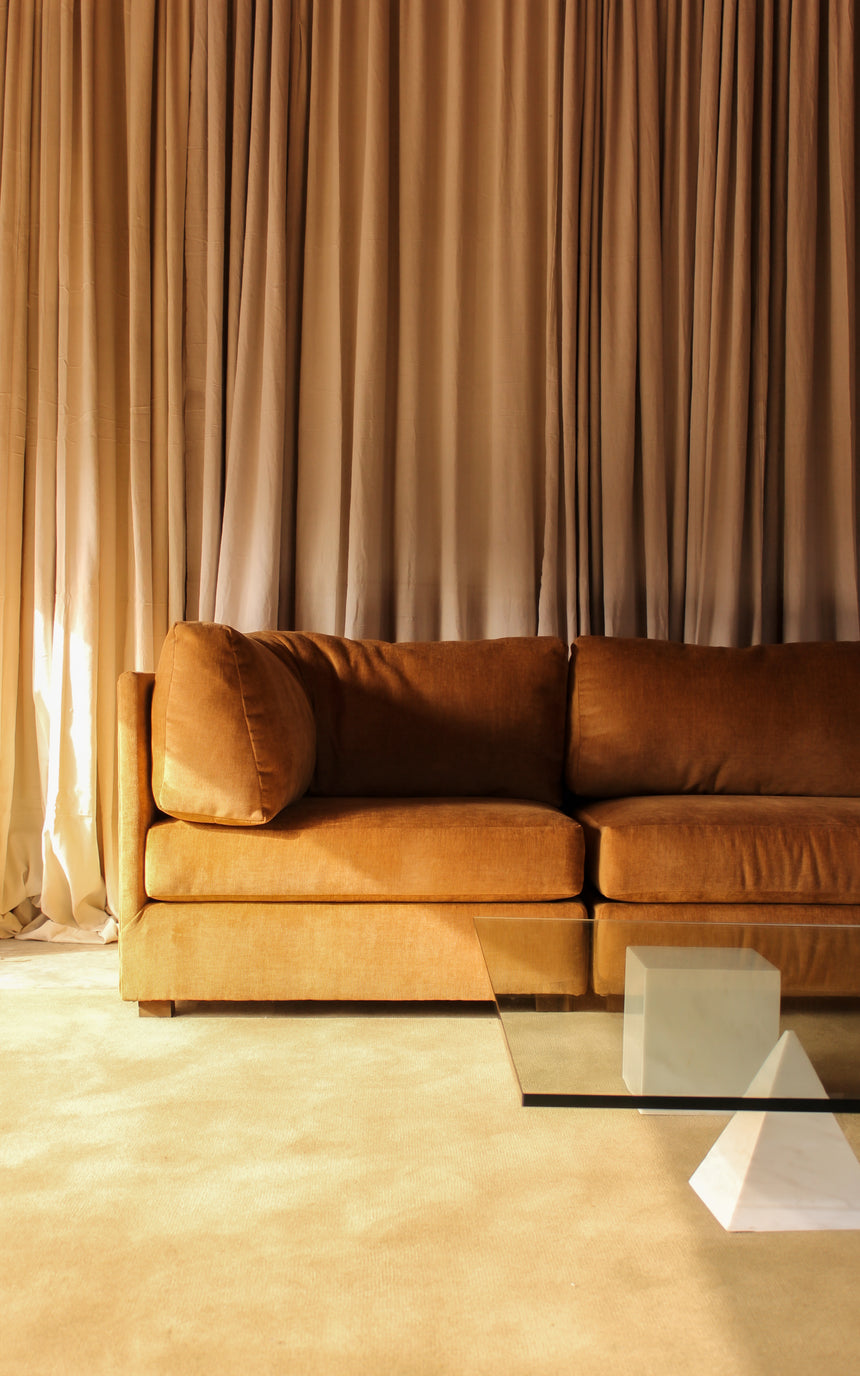 vintage sofa couch seating velvet modular simmons playpen rug flokati travertine furniture objects lighting instagram melbourne australia sydney
