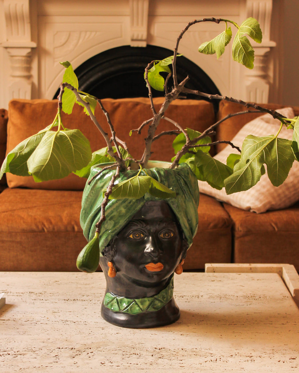 Handmade Sicilian Head Vase by Alessi Piazza Piazza