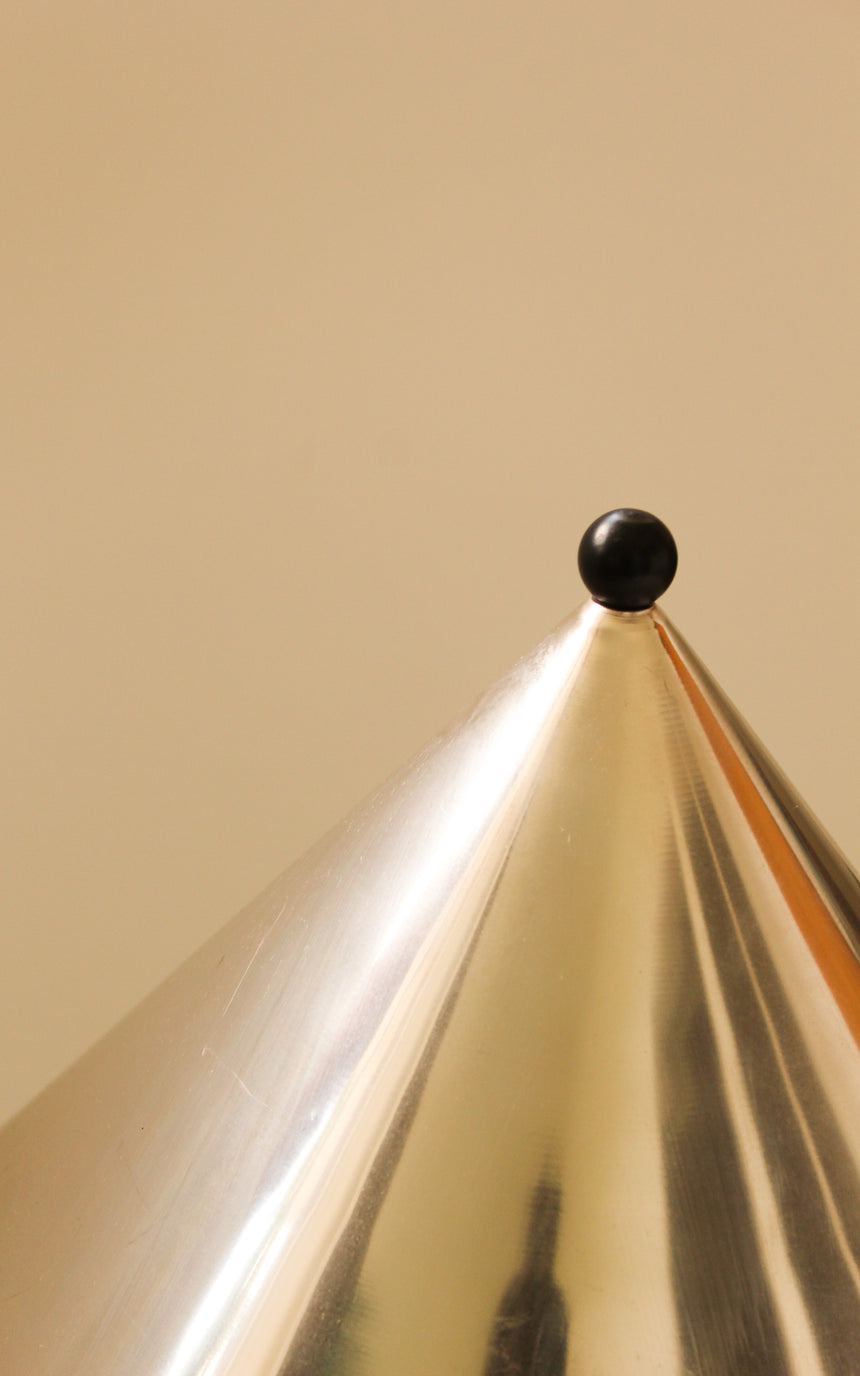 Squiggle wavy floor lamp metal shade vintage instagram piazza