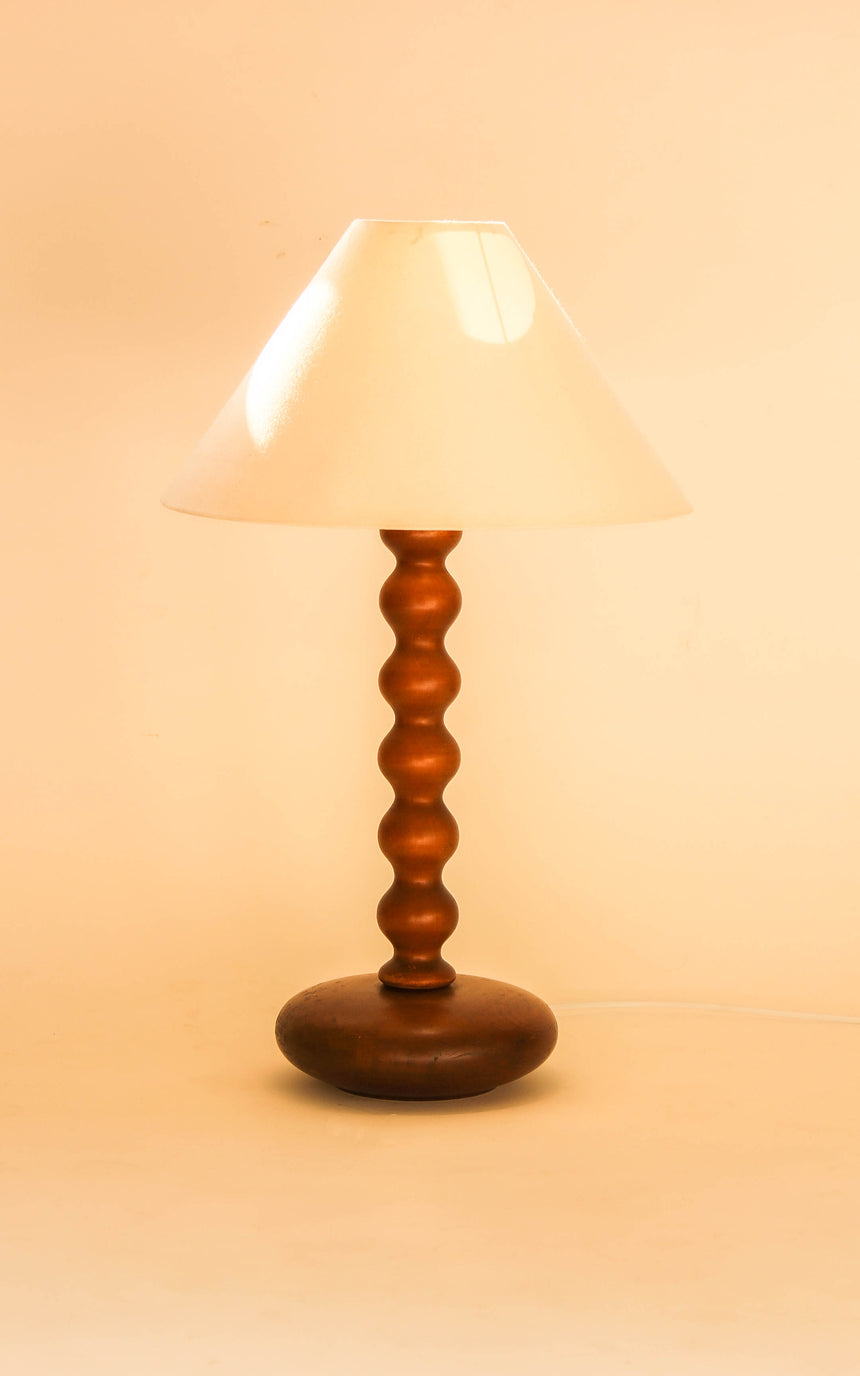 turned wood table lamp vintage piazza melbourne sydney australia retro decor interior