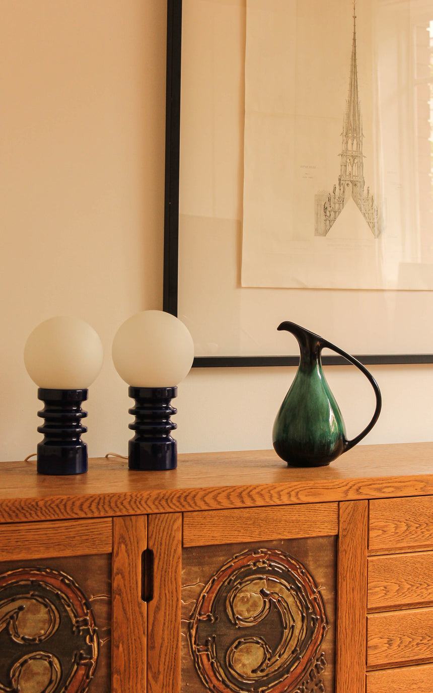 Dümler & Breiden Ceramic Table Lamps west german pottery germany australia melboure piazza retro vintage midcentury sydney