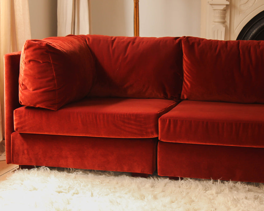 vintage sofa couch seating velvet modular simmons playpen rug flokati travertine furniture objects lighting instagram melbourne australia sydney